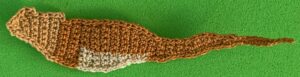 Crochet lizard 2 ply head and body neatened