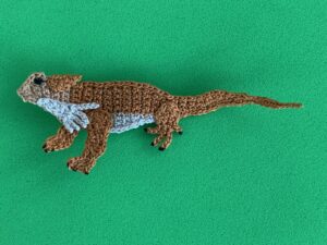 Finished crochet lizard pattern 2 ply landscape