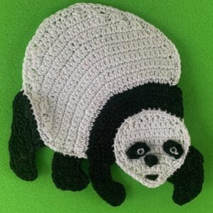 Crochet walking panda 2 ply body with eye areas