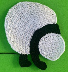 Crochet walking panda 2 ply far back leg