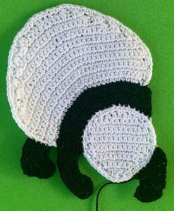 Crochet walking panda 2 ply far front arm