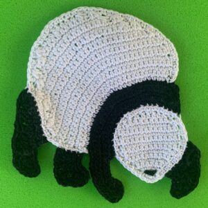 Crochet walking panda 2 ply mouth