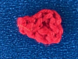 Crochet cardinal 2 ply beak