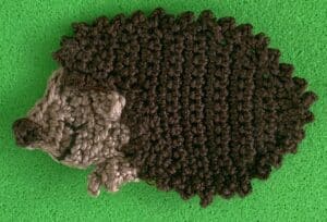 Crochet hedgehog 2 ply body with ear