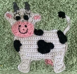 Finished farm towel cow landscape