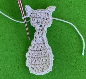 Crochet small cat 2 ply ears