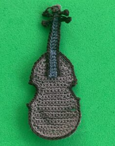 Crochet violin 2 ply violin with neck