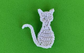 Finished crochet small cat 2 ply landscape