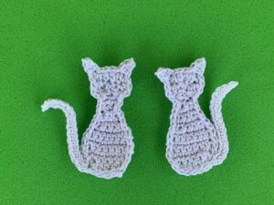 Finished crochet small cat 2 ply pair