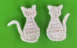 Finished crochet small cat 4 ply pair landscape