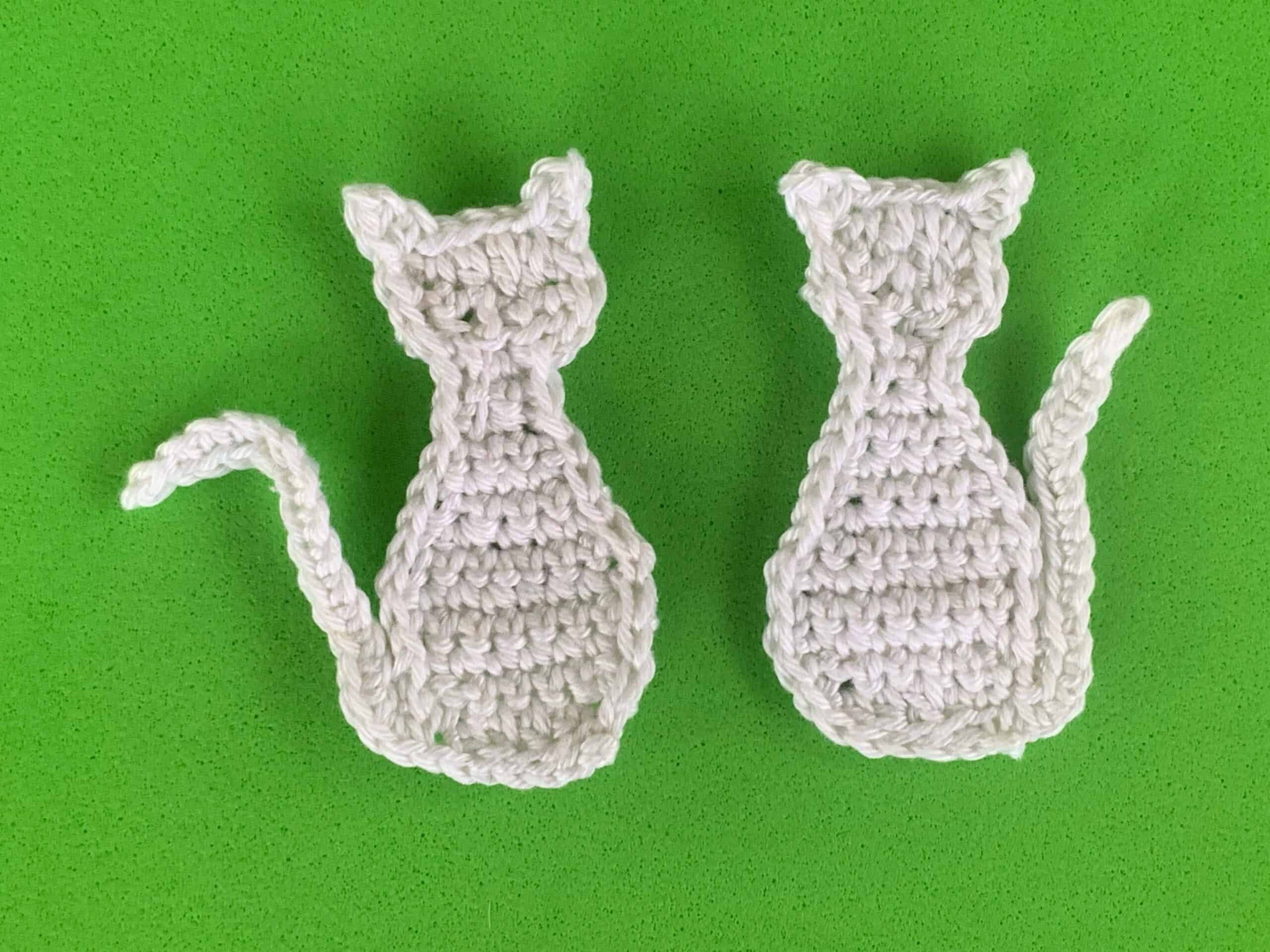 Finished crochet small cat 4 ply pair landscape