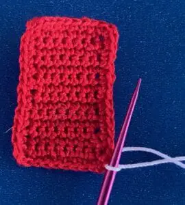 Crochet house 2 ply joining for door edge