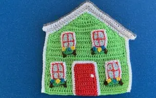 Finished crochet house 2 ply landscape