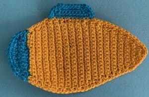 Crochet submarine 2 ply tower neatened
