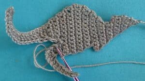Crochet wallaby 2 ply back leg