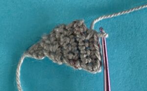 Crochet wallaby 2 ply row 7