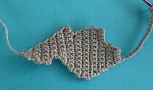 Crochet wallaby 2 ply tail chain