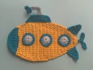 Finished crochet submarine tutorial 4 ply landscape