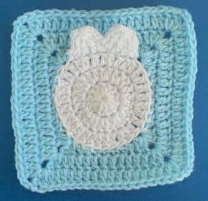 Crochet penguin granny square head