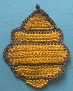 Crochet beehive 2 ply bottom section