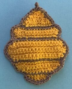 Crochet beehive 2 ply bottom section neatened