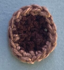 Crochet beehive 2 ply entrance neatened