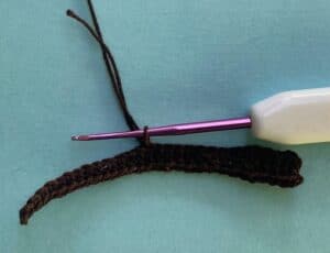 Crochet beehive 2 ply joining for bottom branch