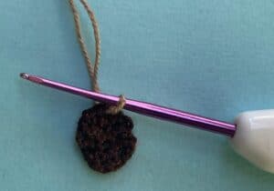 Crochet beehive 2 ply joining for entrance neatening row