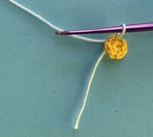 Crochet beehive 2 ply joining for petals