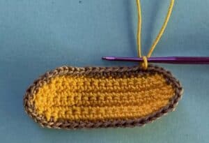 Crochet beehive 2 ply joining for second top section