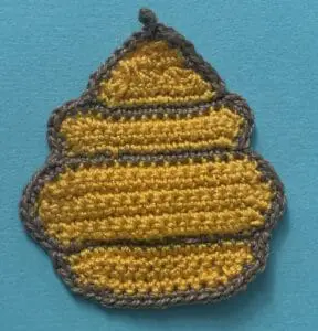 Crochet beehive 2 ply second bottom section neatened