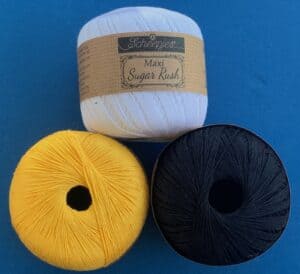 Crochet small bee 2 ply cotton