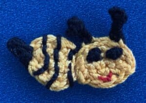 Crochet small bee 2 ply head with body