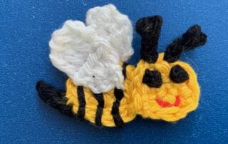Finished crochet small bee 4 ply landscape