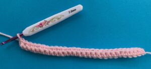 Crochet beanie row 2