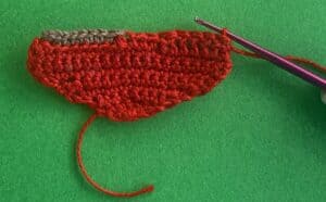 Crochet toadstool 2 ply joining for neatening row