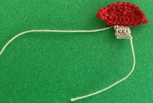 Crochet toadstool 2 ply stem small toadstool