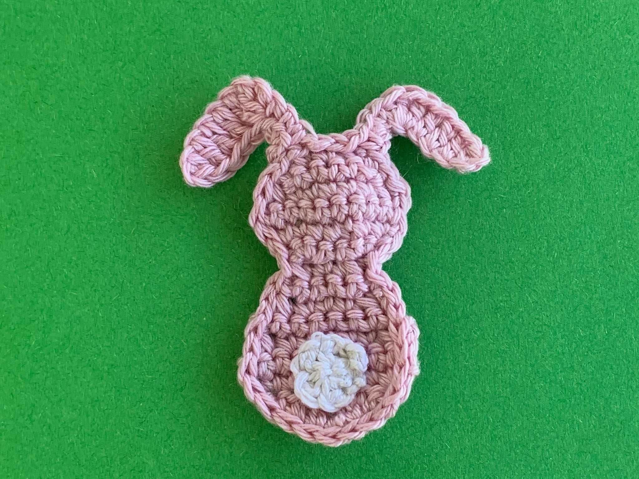 Finished crochet rabbit 4 ply landscape
