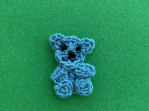 Finished crochet tiny teddy bear 2 ply landscape