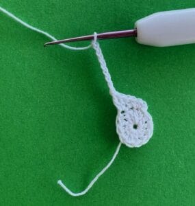 Crochet duck 2 ply head and body row 2