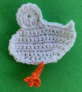 Crochet duck 2 ply leg finished