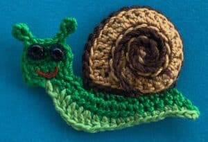 Crochet snail 2 ply head with eyes
