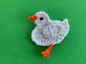 Finished crochet duck 2 ply landscape