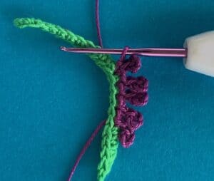 Crochet lavender 2 ply flowers first set