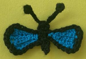 Crochet small butterfly 2 ply antennas