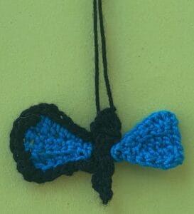 Crochet small butterfly 2 ply first wing edging