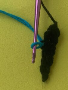 Crochet small butterfly 2 ply joining for first wing