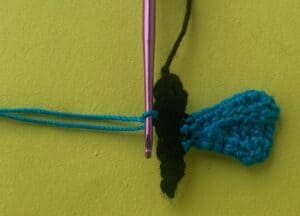 Crochet small butterfly 2 ply joining for second wing