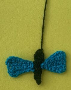 Crochet small butterfly 2 ply second wing