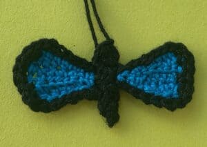 Crochet small butterfly 2 ply second wing edging